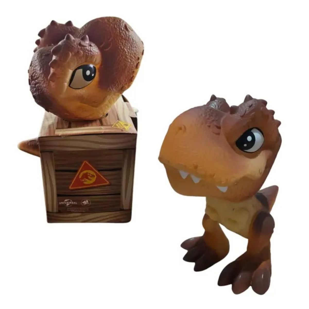Mini Dino T-rex Marrom Na Casinha Jurassic Word - Pupee Mini Dino T-rex Marrom Na Casinha Jurassic Word - Pupee